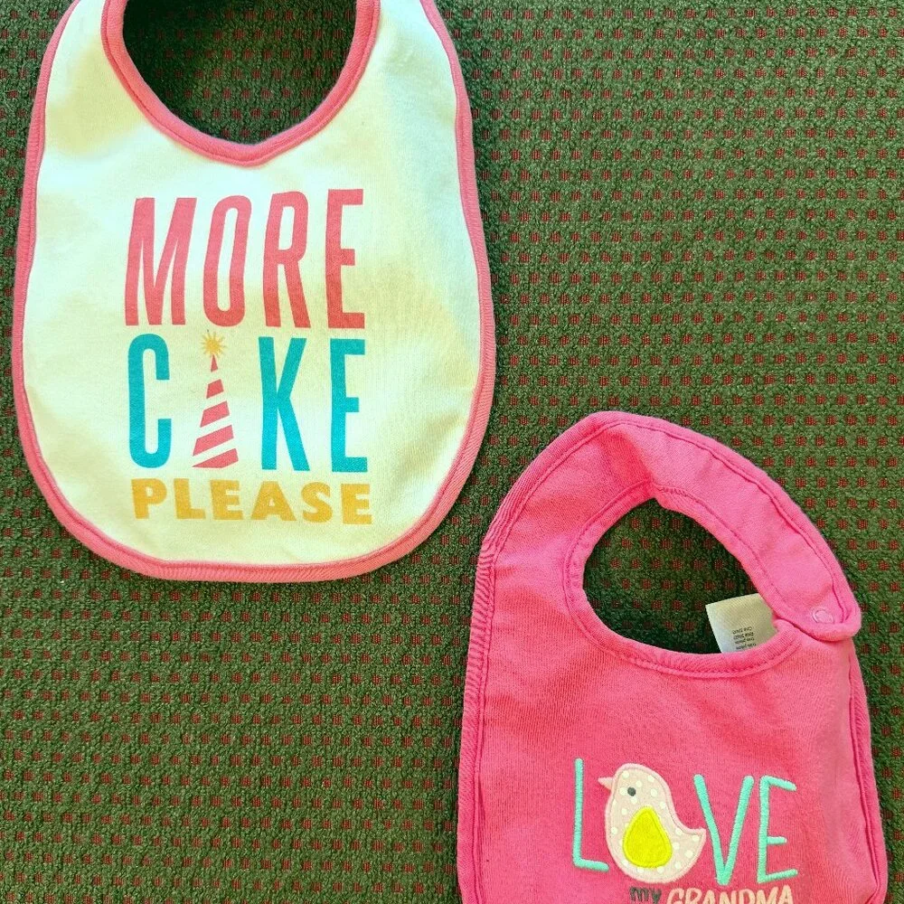 Carter's Baby Girl Bib Lot 20pc Holiday Elmo Valentine 4th July Birthday Mixed